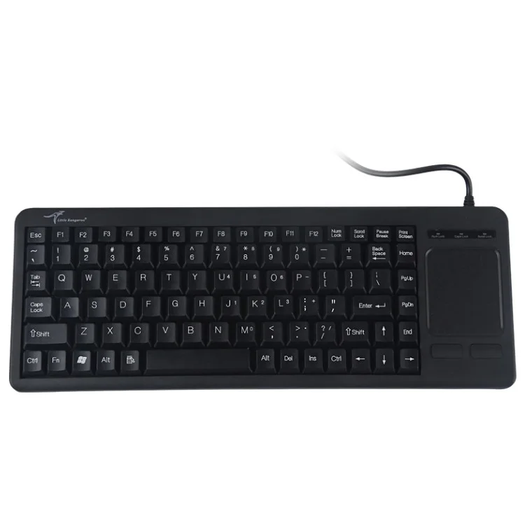 

DS-8800 PS/2 Port Waterproof Splash Laser Engraving Characters One-piece Cable Touch Pad Keyboard, Wire Length: 1