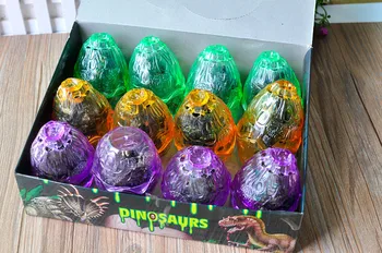 

[Funny] 12pcs/set Jurassic world Hatch the colorful dinosaur egg and 12 kinds of dinosaurs Figures T-Rex model baby toy gift