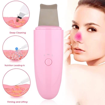 

Ultrasonic Facial Skin Scrubber Ion Face Deep Cleaning Peeling Shovel Pore Blackhead Cleaner Machine Skin Care Tools Massager