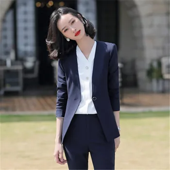 

Office Lady Temperament Two Pieces Sets Elegant Single Button Pants Suit Two Piece Set Office Lady Outfits Big Size