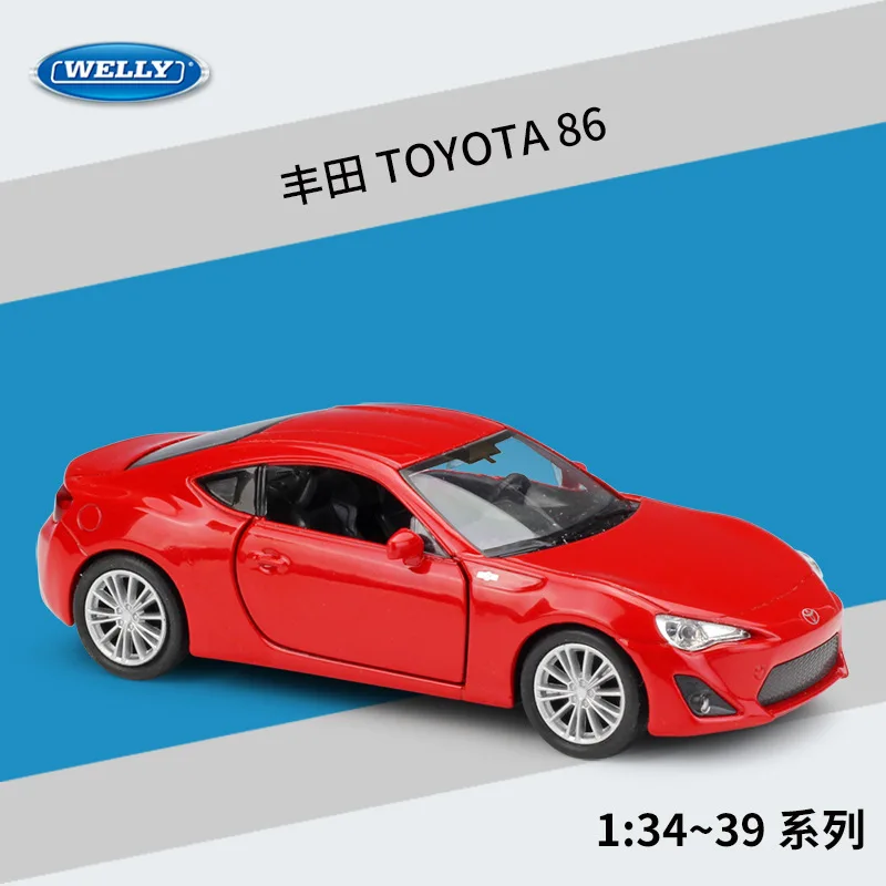 Модель автомобиля Welly 1:36 TOYOTA 86 из сплава Натяжной автомобиль собирает подарки