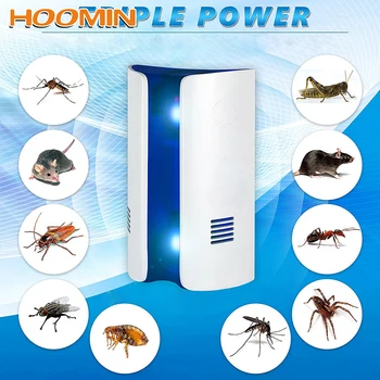 

HOOMIIN Electronic mosquito repellent Ultrasonic Pest Repeller Rodent Control Bread Type Mouse Pest Repellent EU/US/UK Plug