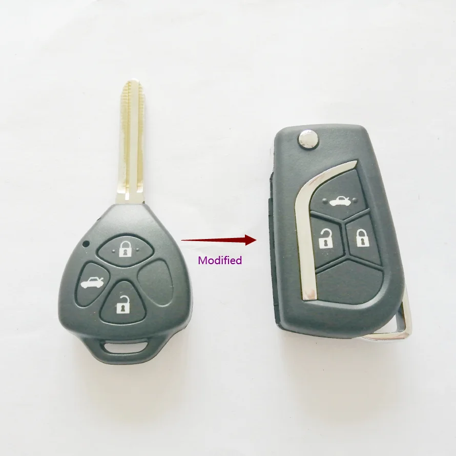 Чехол для дистанционного ключа с логотипом Toyota Rav4 Corolla Hilux Yaris Avalon Echo Prado TOY43|shell