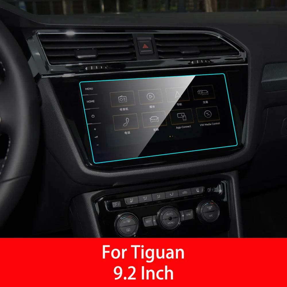 9,2 дюймов Автомобильный gps навигационный экран протектор для Tiguan/VW Tiguan II GTE Allspace Откройте для себя Pro закаленное стекло автомобильные аксессуары - Название цвета: for tiguan 9.2inch