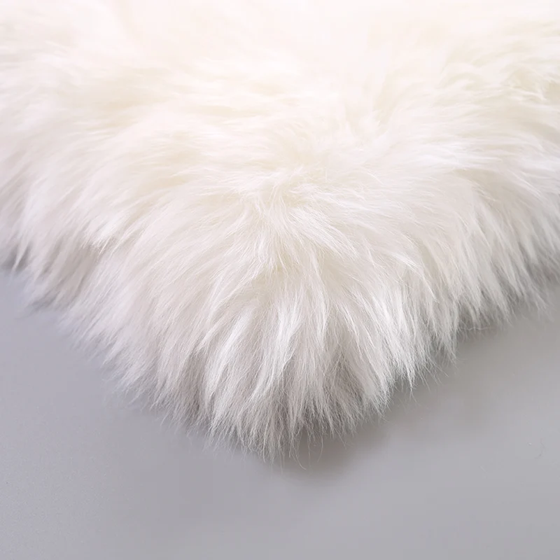Pure wool upholstery padded winter cushion warm wool sofa cushion fur pad sheepskin office chair cushion
