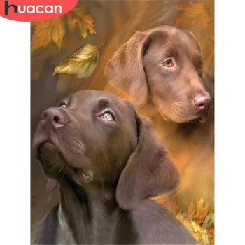 

HUACAN Full Square Diamond Embroidery Mosaic Dog Craft Kit 5D DIY Diamond Painting Art Animal Decor For Home