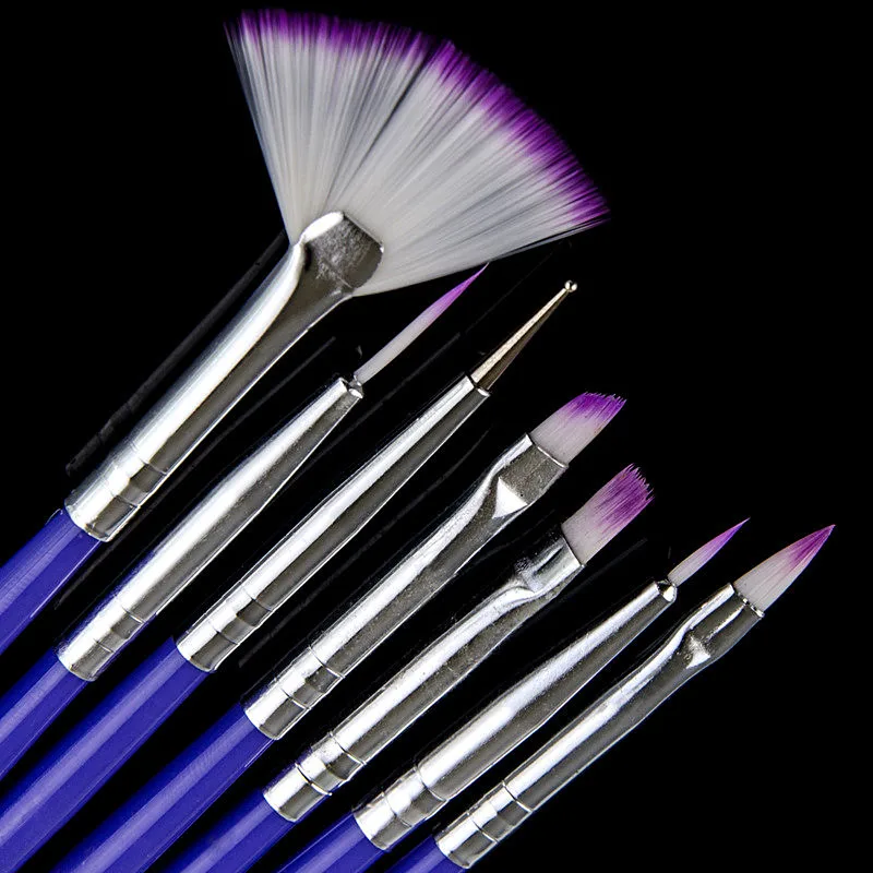 Набор кистей маникюрные для рисования 7 шт. нейл-арта точечные дизайнерские щетки