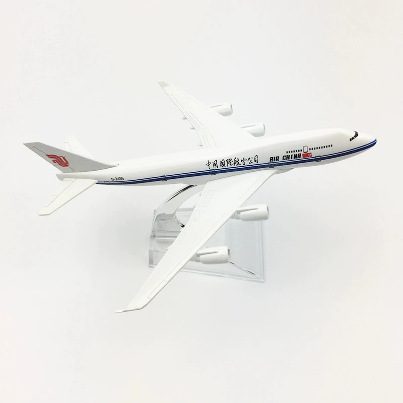 Модель самолета Dubee 16 см авиакомпании Боинг 747 металлический сплав подарок на