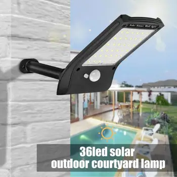 

36LED Solar Power Motion Sensor Wall Lamp Waterproof Garden Security Light