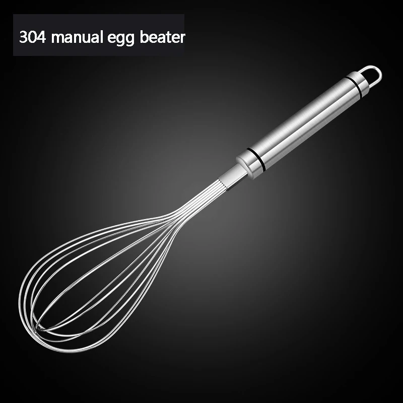 Egg beater-02 Ручной отжим из нержавеющей стали, яйцо-венчик для яиц, пеногенератор, инструмент для приготовления пищи, мешалка, кухонные аксессуары, инструменты для выпечки - Color: Egg beater-02