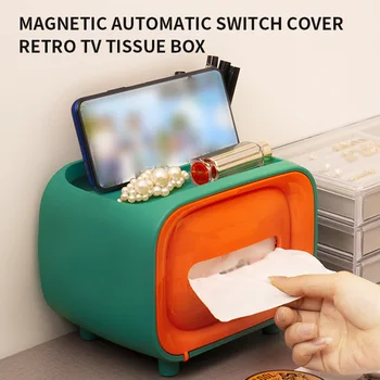 

Multifunctional Retro Retro TV Shape Napkin Holder Paper Towel Storage Box Household Supplies