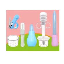 Набор для ухода за новорожденными из 6 предметов, диспенсер для лекарств, капельница, машинка для стрижки ногтей, пинцеты для чистки, детский аспиратор, детские товары