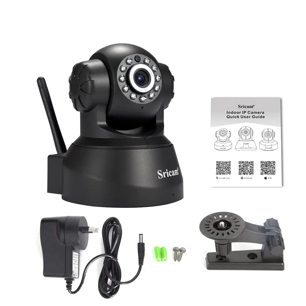 

Sricam Wireless IP Webcam Camera Night Vision 11 LED WIFI Cam M-JPEG Video with AU PLUG WiFi Pan Tilt Security Promotion Hot l