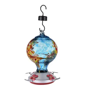 

Bird Feeder Hummingbird Feeder Glass Flower Hummingbird Water Feeder Food Container For Garden Outdoors Patio