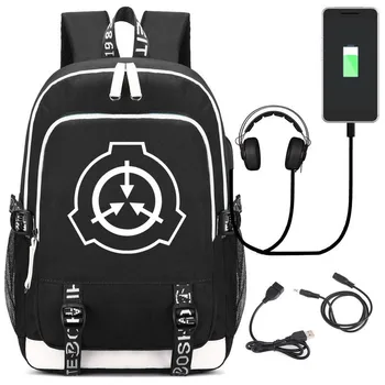 

SCP Secure Contain Protect Backpack Rucksack Bag Students School Shoulder Bag Laptop Bag Mochila GIFT with USB Port