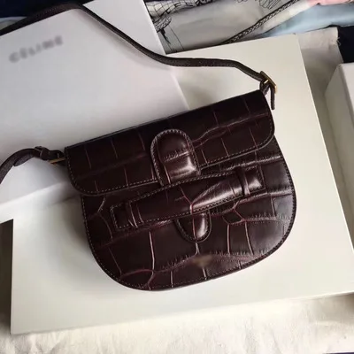 

2019 New Style Classic Versatile Crocodile Pattern Saddle Bag Shoulder Retro Semicircle WOMEN'S Bag Bags