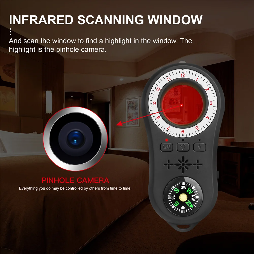 Wireless Hidden Camera Detector Infrared Camera Detector Hotel Anti-surveillance Anti-sneak Shooting Anti-eavesdropping Artifact - Famidy.com