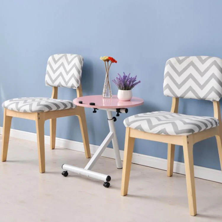 Removable lift coffee table with wheels tea table round bed sofa side table desk angle height adjustable small table