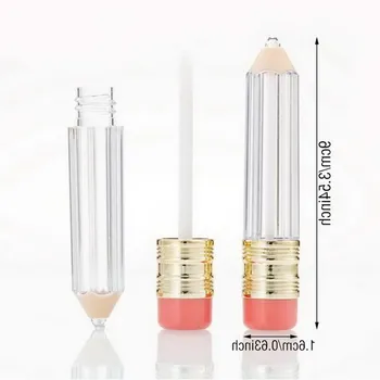 

10/3050/100PCS 3.5ML Creative Pencil Shape Empty Lip Gloss Tube Refillable Clear Lip Balm Tubes Container Lipstick Bottles