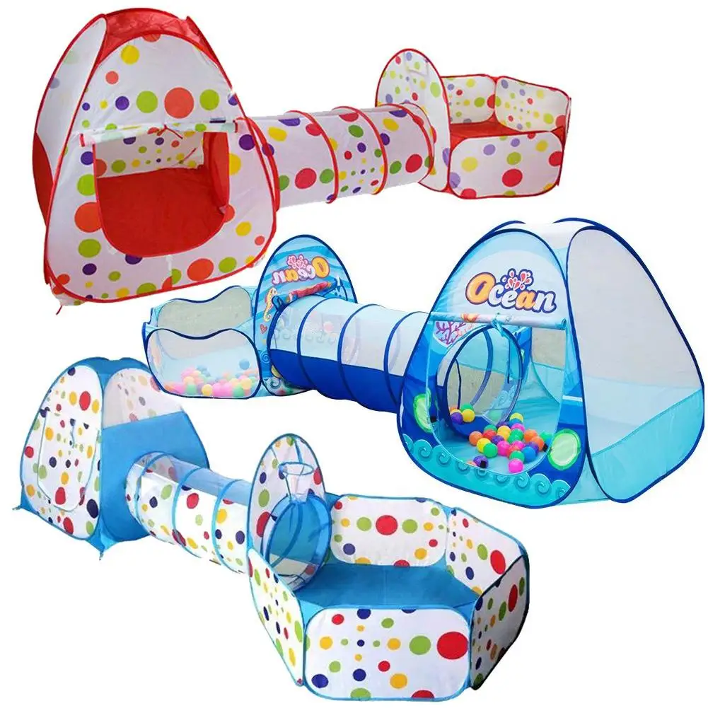 

3Pcs/Set Children's Tent Toy Ball Pool Children Tipi Tents Pool Ball Pool Pit Baby Tents House Crawling Tunnel Ocean Kids Tent