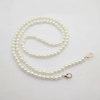 

Sweet Pearl Bag Strap Belt Obag Handles Chain Handbag Shoulder Bag Strap Replacement Long Bag Accessories DIY White Bag Belt DIY