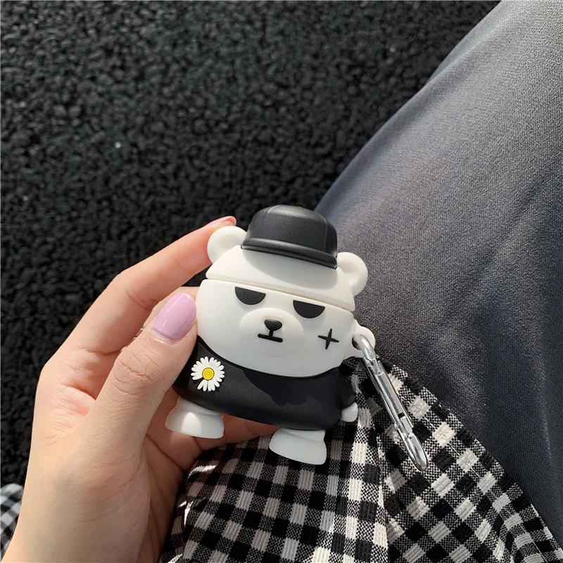 For 2th AirPods Protective Case Wireless Bluetooth Headphone Sets Applicable AirPods Cute Doll Fashion New