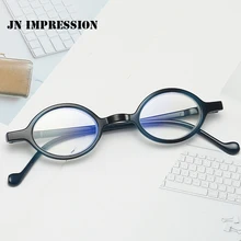 Портативные модные очки, круглый ультра-светильник, удобные, анти усталость, очки для чтения, ретро, анти-синие очки по рецепту T18187