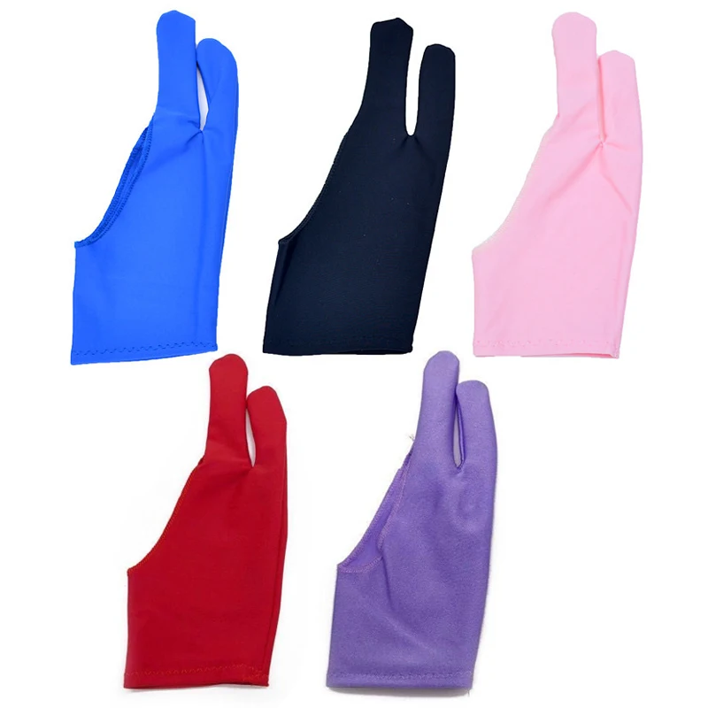 1pc Colorful Multifunction Painting Drawing Gloves Two Fingers Sketch Anti-dirt Gloves For Drawing Students School Art Supplies afbeelding