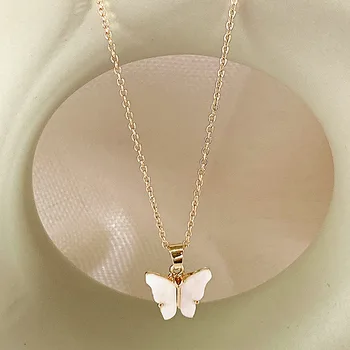 

Butterfly Clavicle Necklace GIRL Design Necklac