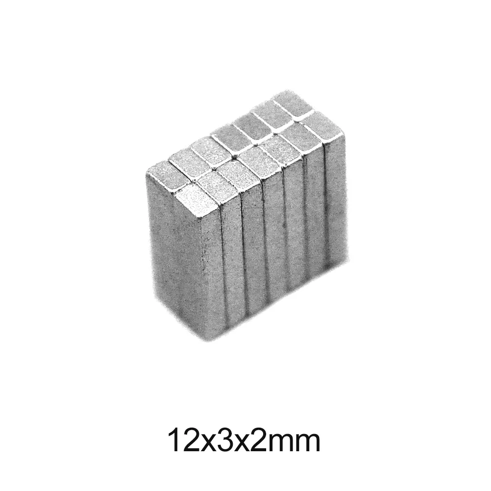 20 ~ 1000 шт. 12x3x2 мощный редкоземельный магнит 12 мм * 3 блок с неодимовыми магнитами N35