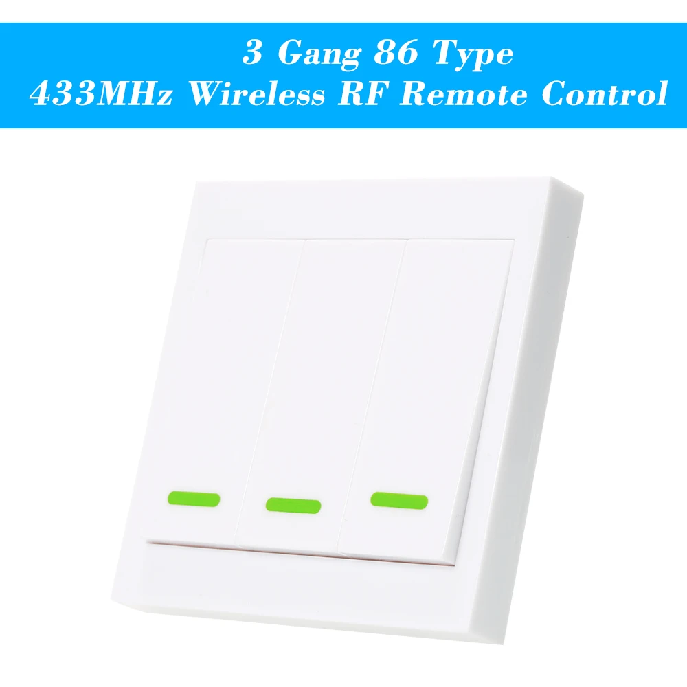 

SONOFF Push Button Wall Light Switch Remote Control ON/Off Switch Panel 433MHz Wireless RF Remote Control Transmitter w/ Sticker