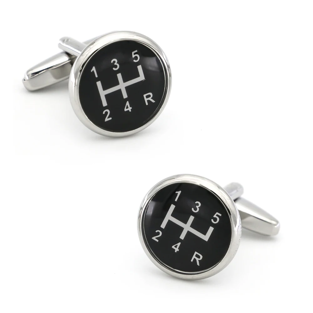 Auto Design Gear Cufflinks Quality Brass Material White Color Cuff Links Wholesale&retail