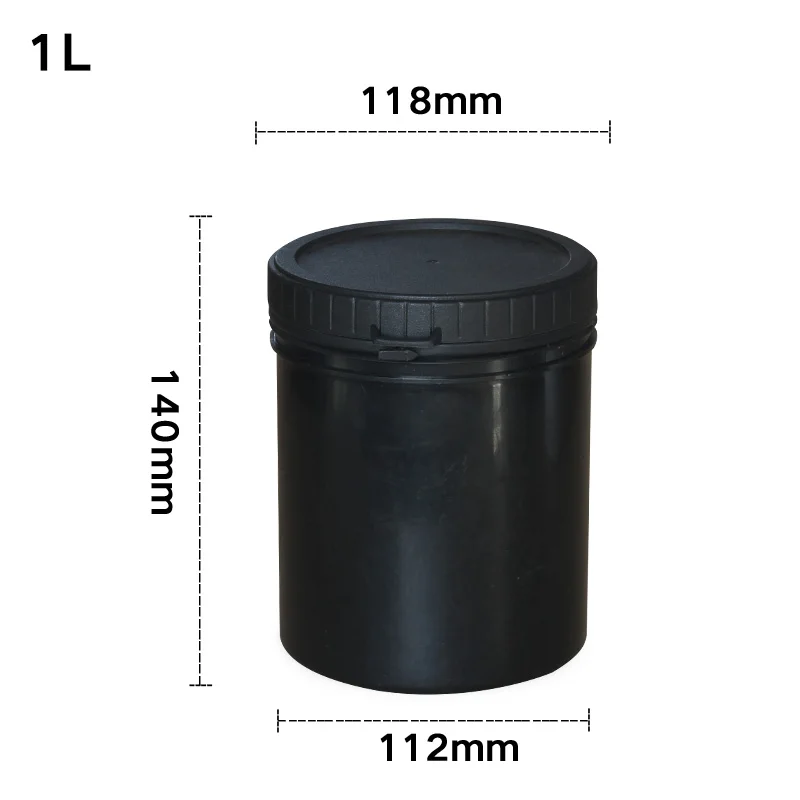 1000ML black B 1000 мл пустой пластиковый контейнер для косметики, твердая пудра, контейнер для макияжа, для путешествий, многоразовые бутылки с внутренней крышкой, пищевой - Цвет: 1000ML black B