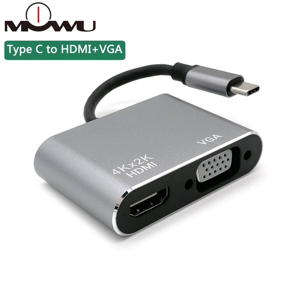 USB C к HDMI 4K VGA адаптер USB 3,1 type C USB-C к VGA HDMI преобразователи видеосигнала адаптер для Macbook Pro/Chromebook Pix