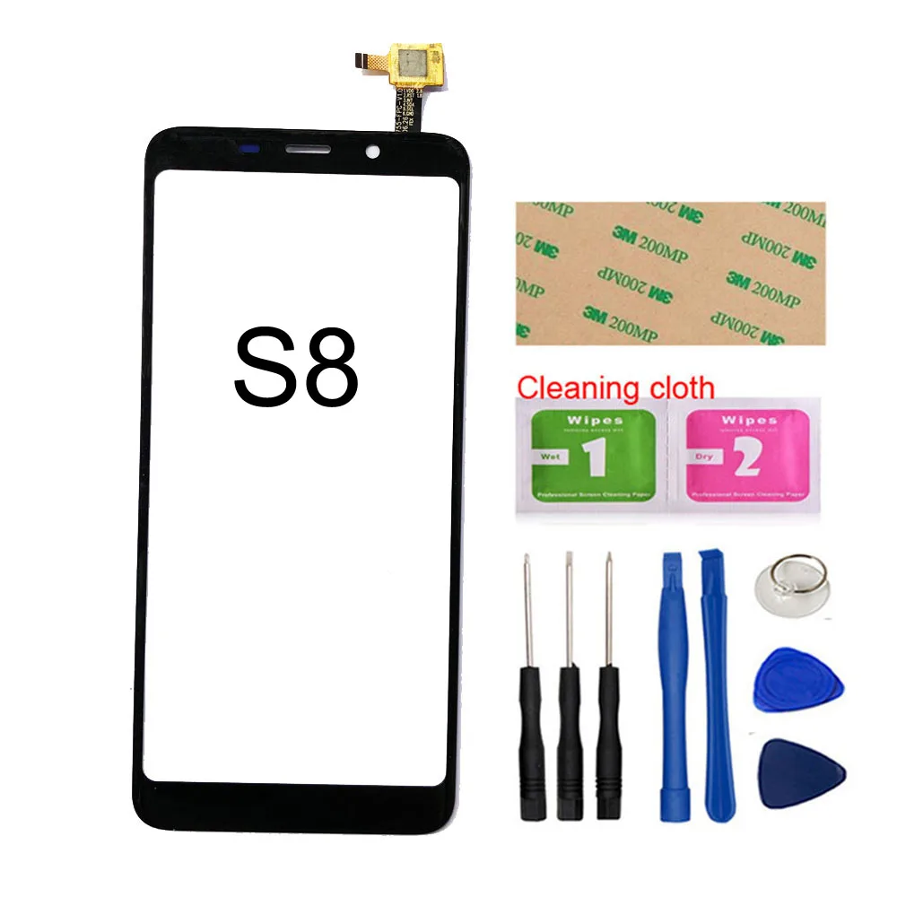 S8 Black And Tool 5,5 ''S1 S8 сенсорный экран для Bluboo S8 S1 сенсорный экран дигитайзер Сенсорная панель Замена - Цвет: S8 Black And Tool