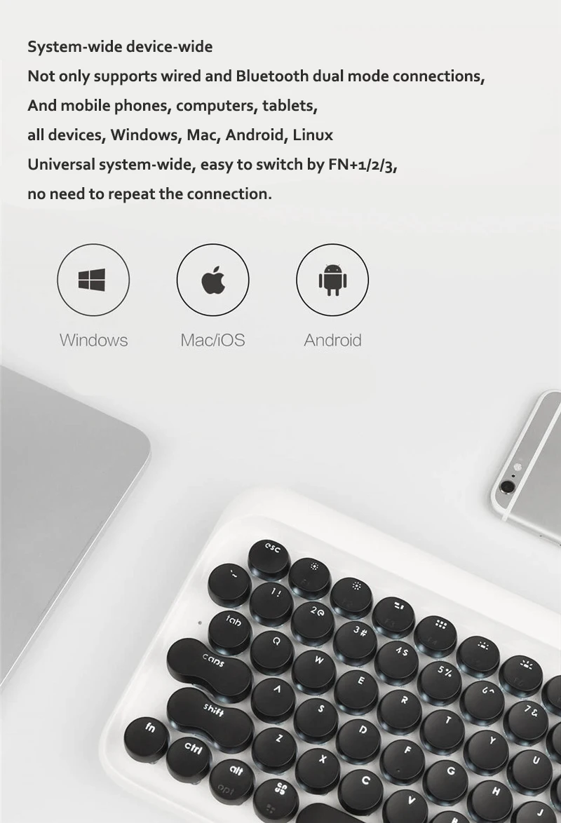 Xiaomi LOFREE Dot Bluetooth механическая клавиатура система-широкое использование зеленая ось 79 клавишная клавиатура регулируемая яркость для умного дома