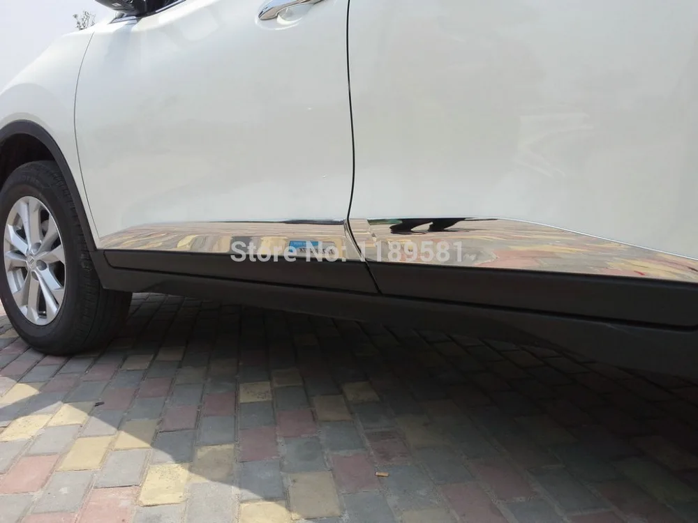 Для Nissan X-Trail Rogue ABS Хромированная Автомобильная Отделка боковой двери линия отделка кузова литье под давлением отделка
