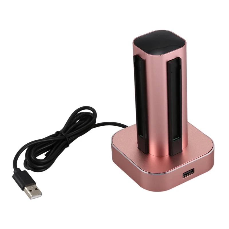 4 в 1 Usb зарядная станция Держатель для Kind переключатель Ns Joy-Con ручка контроллер геймпад Led Зарядное устройство Подставка держатель - Цвет: pink