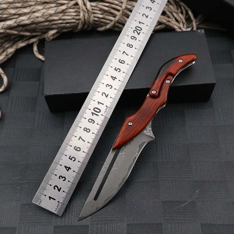 HS Tools leech VG10 дамасский механический складной нож Походный спасательный карманный