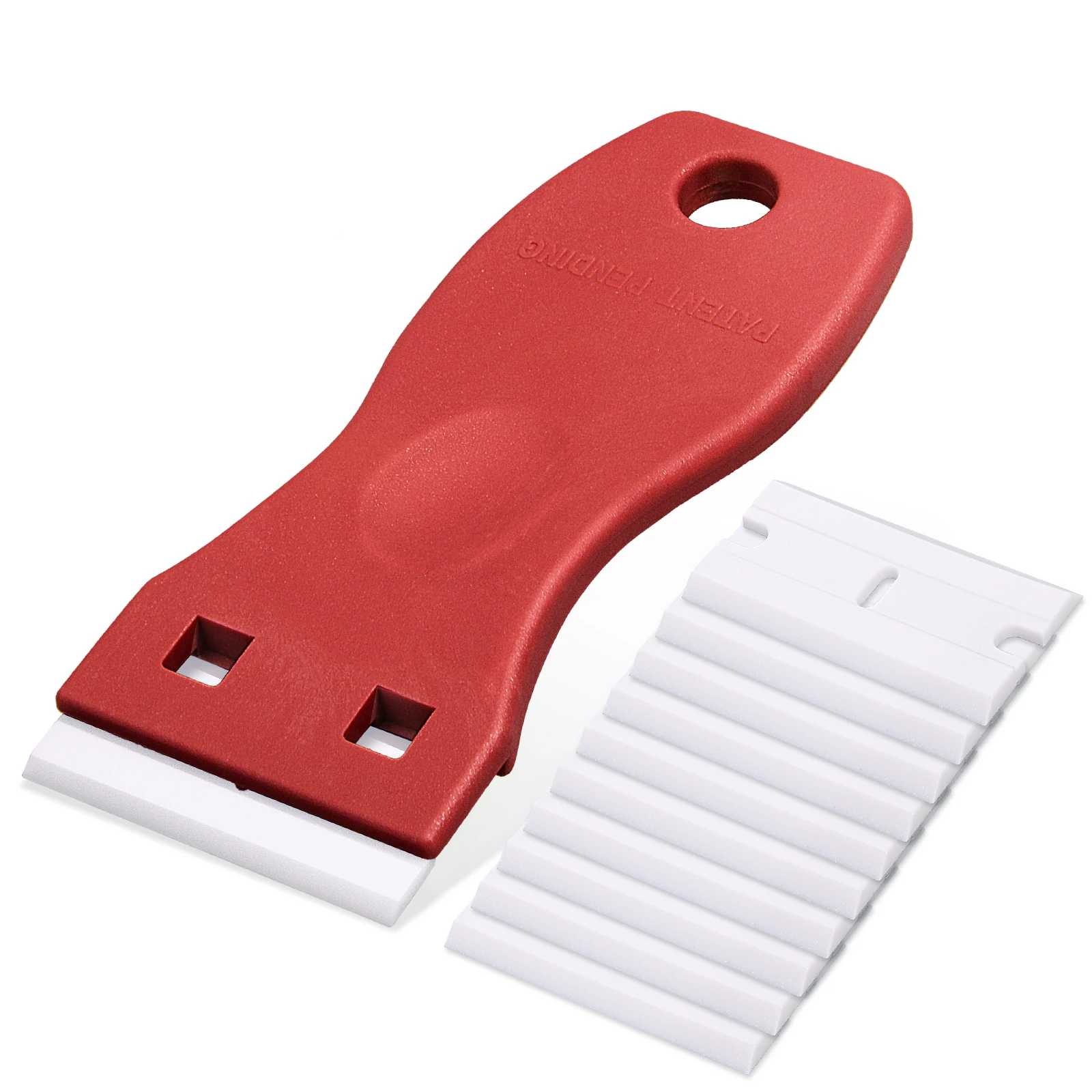 EHDIS Wrapping Vinyl Razor Scraper Squeegee Plastic Blade Carbon Film Window Tint Decal Stick Remover Kitchen Oven Cleaning Tool |
