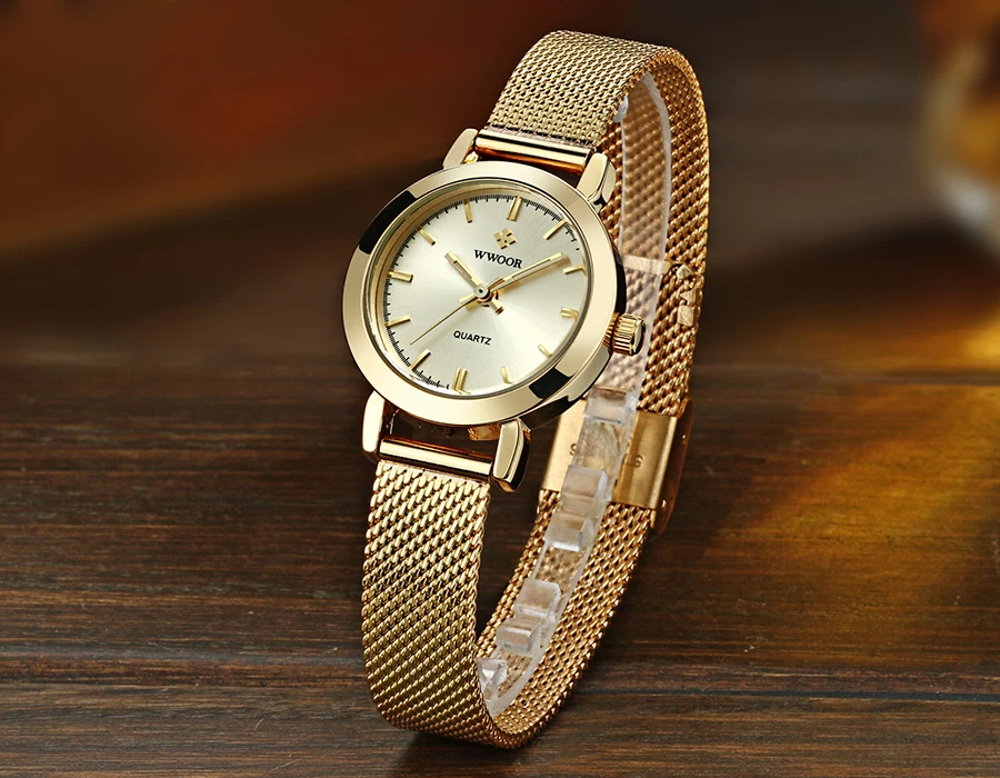 Mode décontracté femme montre résistant à l'eau femme montre-Bracelet en acier inoxydable dames Quartz Bracelet montre fille cadeau_voghion.com
