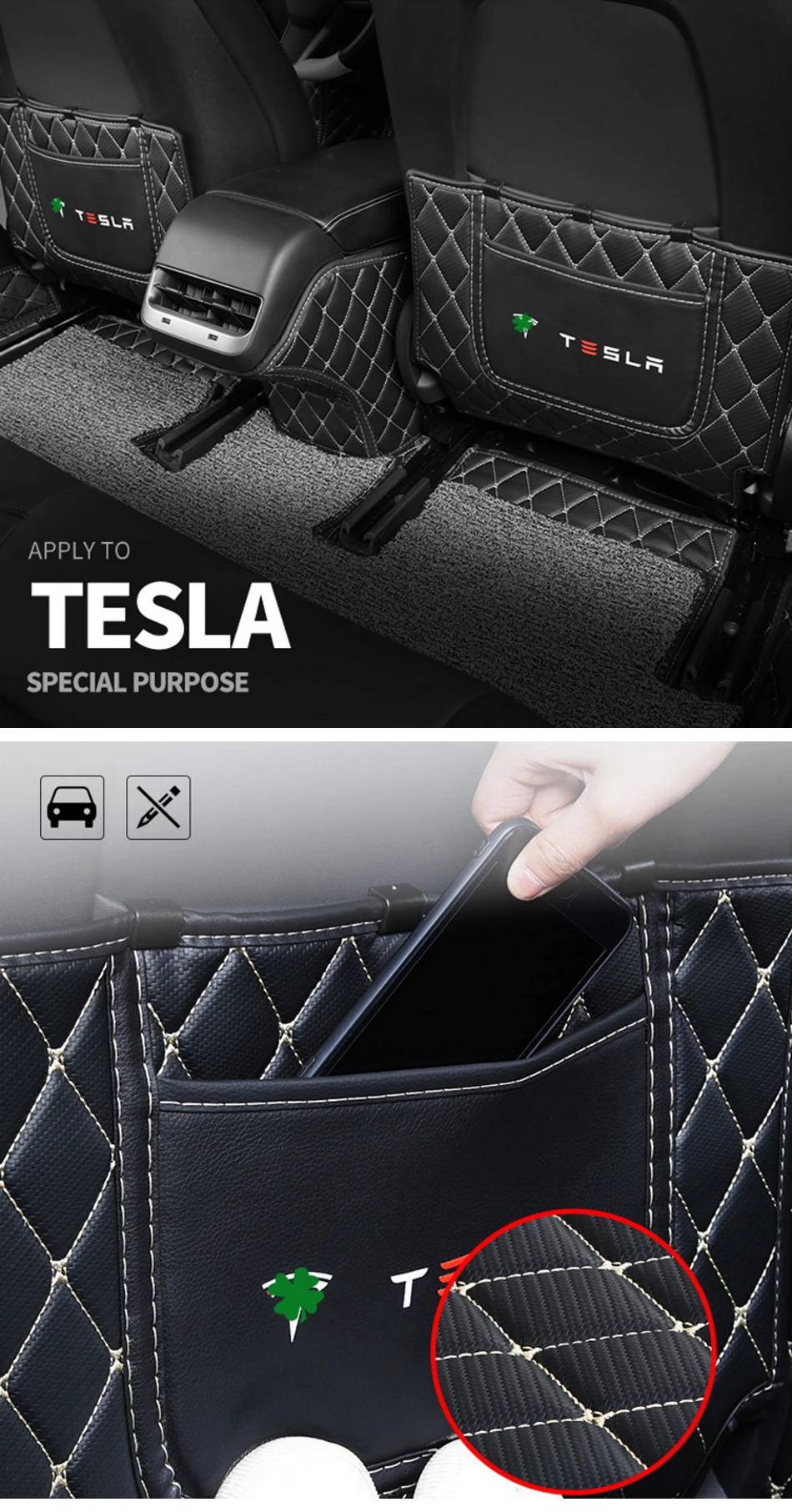 Foal Burning 3 шт./компл. кожаный чехол для сиденья автомобиля анти ребенок подушка для сидений с карманом для Tesla модель 3 аксессуары для интерьера