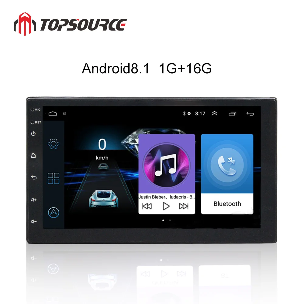 

TOPSOURCE 7" Android 8.1 GPS Navigation 2 Din Car Multimedia Player HD FM Car Audio Radio Stereo for Volkswagen Nissan Hyundai