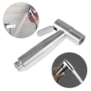

Handheld Toilet Bidet Faucet Stainless Steel Sprayer Nozzle Faucet For Bathroom Hand Sprayer Shower Head Bathing Self Cleaning