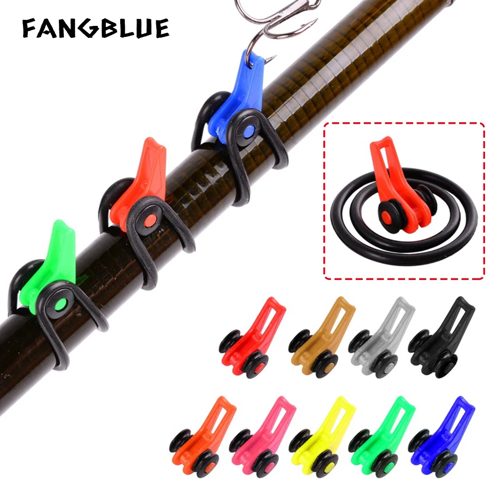 FANGBLUE 10Pcs ABS Fishing Hook Holder Keeper Lures