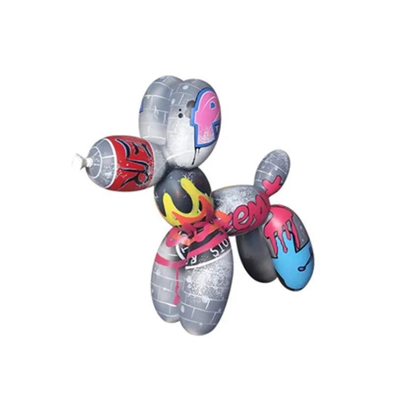 

Modern Simple Colored Drawing Balloon Rabbit Dog Resin Art&Craft Statue Creative Living Room TV Cabinet Art Decorations X1716