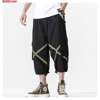

Dropshipping 2020 Men Summer Casual Harem Pants Men Harajuku Hip Hop 5XL Streetwear Calf-Length Pants Male Oversize Toursers