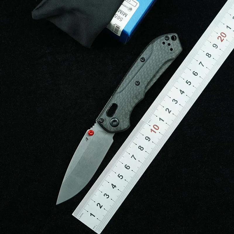 

LEMIFSHE Mini 565-1 Folding Knife Mark S90V Blade Carbon Fiber Handle Outdoor Camping Survival Kitchen Multi-functional EDC Tool