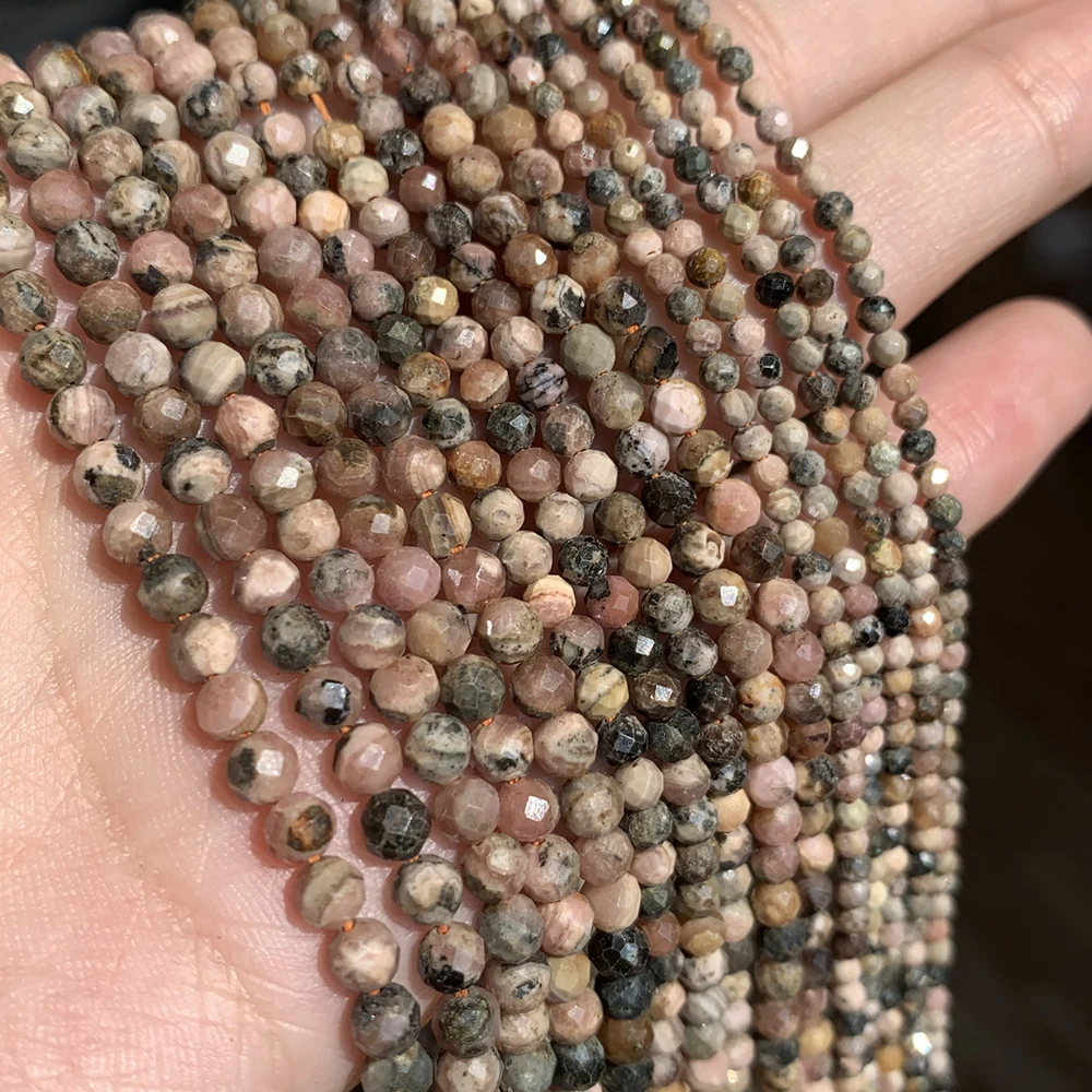 Faceted Blue Natural Sandstone Beads for Jewelry Making - Handmade Waist Beads, Women's Stone Beads Collection