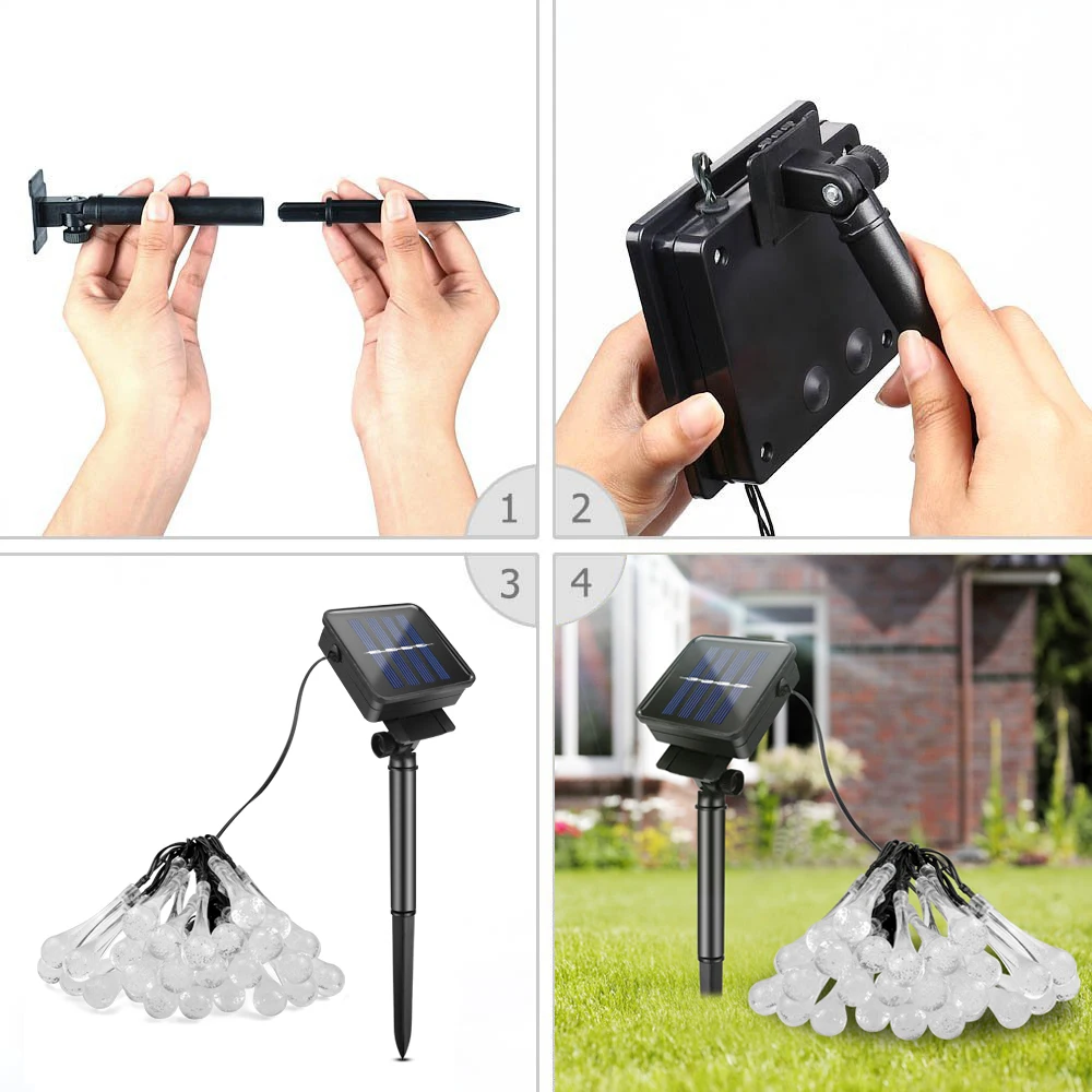 Садовый светильник уличная лампа на солнечной батарее 6 м декоративное освещение